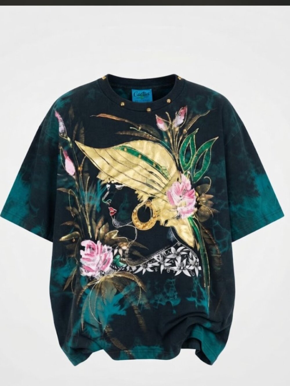 Vintage 90s Cactus Hand Painted Art-To-Wear Graphic Tee  An incredible, statemen